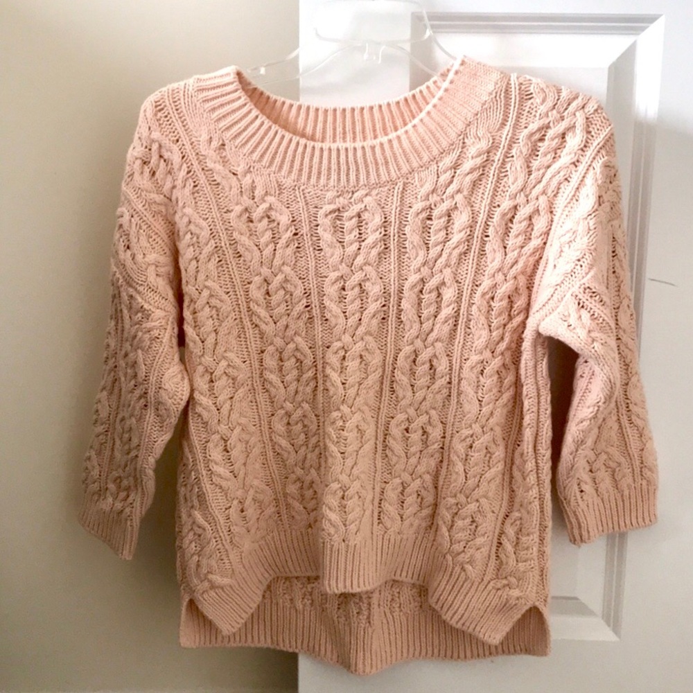 H&M Oversized Light Pink Sweater, XS